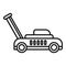 Gasoline lawn mower icon, outline style