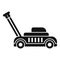 Gasoline lawn mower icon, simple style