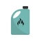 Gasoline or oil, diesel, benzin fuel canister vector icon. Petrol can gallon gas tank fuel container