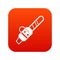 Gasoline powered chainsaw icon digital red