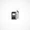 Gasoline pump nozzle. Gas station isolated solid icon