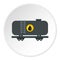 Gasoline railroad tanker icon circle