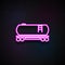 Gasoline railroad tanker icon. Element of logistics icons for mobile concept and web apps. Neon Gasoline railroad tanker icon can