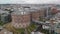 Gasometer buildings in Vienna from above