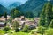 Gassho-zukuri houses at Ainokura village, Gokayama area, Nanto City, Toyama Prefecture, Japan. UNESCO