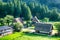 Gassho-zukuri houses at Suganuma village, Gokayama area, Nanto City, Toyama Prefecture, Japan. UNESCO