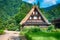 Gassho-zukuri houses at Suganuma village, Gokayama area, Nanto City, Toyama Prefecture, Japan. UNESCO