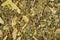 Gastric herbal mixture texture - close-up of dried tea leaves