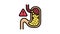 gastric reflux color icon animation