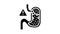 gastric reflux glyph icon animation