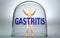 Gastritis can separate a person from the world and lock in an invisible isolation that limits and restrains - pictured as a human