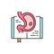 Gastritis olor line icon. Gastroesophageal reflux disease. Pictogram for web page, mobile app, promo.