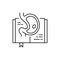 Gastritis olor line icon. Gastroesophageal reflux disease. Pictogram for web page, mobile app, promo.