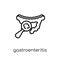 Gastroenteritis icon. Trendy modern flat linear vector Gastroenteritis icon on white background from thin line Diseases collection