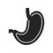 Gastroenterology black glyph icon. Stomach line color icon. Human organ concept. Sign for web page, mobile app, button, logo.