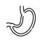 Gastroenterology black line icon. Stomach line color icon. Human organ concept. Sign for web page, mobile app, button, logo.