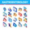 Gastroenterology Isometric Icons Set Vector