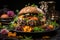 Gastronomic Fusion: Artistic Hamburger Delight Unveiled in Savory Splendor