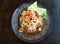 Gastronomy asia food papaya salad tropical laos tomato onion