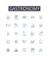 Gastronomy line icons collection. Culinarian Cuisine, Epicurean Delights, Foodie Culture, Gourmet Fare, Savory