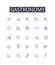 Gastronomy line icons collection. Culinarian Cuisine, Epicurean Delights, Foodie Culture, Gourmet Fare, Savory