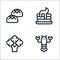 Gastronomy line icons. linear set. quality vector line set such as lobster, broccoli, pancake