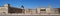 Gatchina Palace. Russia. Panoramic view of the Palace Square and the main entrance and the left wing of the palace with