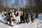 Gatchina, Russia, February 18, 2012: Reconstruction of the battle of the Second World War