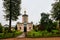 Gate Church of St. John Baptist Skete of Optina Monastery. Optina Pustyn literally Opta`s hermitage