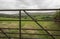 Gate and countryside landscape Brecon Beacons Wales