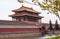 Gate of divine Prowess and ramparts at Forbidden City, Beijing, China