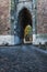 Gate of the Dom Tower in the old town of Utrecht.