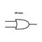 OR gate. electronic symbol. Illustration of basic circuit symbols.