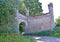 Gate of the Gerdauen lock in summer day. Zheleznodorozhnyj, Kaliningrad region