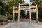 Gate at Jade Spring Temple at the entrance to Hua Shan mountain, Chi