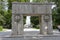 The gate of kisses, sculpture by Constantin Brancusi in Targoviste Romania