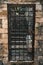 Gate metall decorative grill. Vintage gate forged grill. Old gates decorative elements. closed door