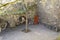 Gate and patio near city wall, Maastricht, The Netherlands