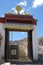 Gate in the Phyang monastery in Ladakh, India
