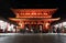 Gate of Senso-ji Temple at night, Asakusa, Tokyo, Japan
