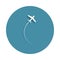 gate sign icon in badge style. One of airport collection icon can be used for UI UX