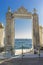 Gate to the Bosphorus at Dolmabahce Palace in Istanbul, Turkey