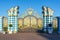 Gate to Catherine palace in Tsarskoe Selo Pushkin, Saint Petersburg, Russia