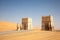 Gate to a desert resort in Abu Dhabi