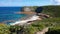 Gate to hell in Anse-Bertrand and sargasses from Guadeloupe