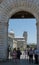 Gate to Pisa monuments - leaning tower, Italy