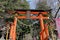 Gate to stairway of Chureito Pagoda