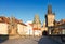 Gate tower and Charles bridge, Prague