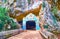 The gate of Wat Suwan Kuha Cave Temple, on April 28 in Phang Nga, Thailand