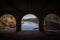 Gates of the Dunbar Cave State Park under the sunlight in Clarksville, Tennessee